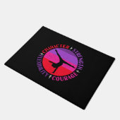 Girls Gymnastik Charakterstärke Courage Fußmatte (Schrägansicht)