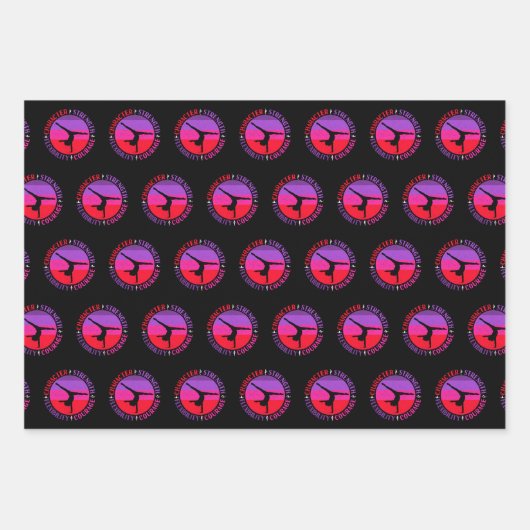Girls Gymnastik Charakterstärke Courage Geschenkpapier Set (Vorderseite)