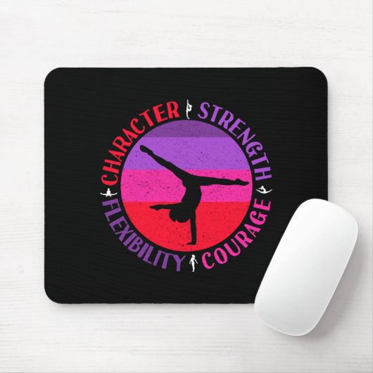 Girls Gymnastik Charakterstärke Courage Mousepad (Mit Mouse)