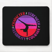 Girls Gymnastik Charakterstärke Courage Mousepad (Vorne)
