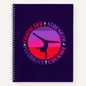 Girls Gymnastik Charakterstärke Courage Notizblock (Vorderseite)