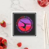 Girls Gymnastik Charakterstärke Courage Serviette (Beispiel)
