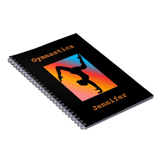 Girls Gymnastik Custom Spiral Notebook Notizblock (Rechte Seite)