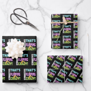 Girls Gymnastik - Drehend Crazy Geschenkpapier Set