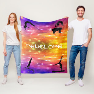 Girls Gymnastik Events Blankon Personalisiert Fleecedecke