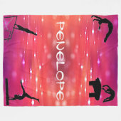 Girls Gymnastik Events Blankon Personalisiert Fleecedecke (Vorderseite (Horizontal))