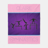 Girls Gymnastik Events Dot Schriftart Fleece Blank (Vorderseite)