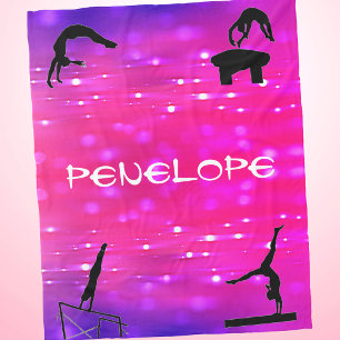 Girls Gymnastik Events Rosa / Lila Blanket Fleecedecke