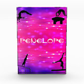 Girls Gymnastik Events Rosa / Lila Fotoblock (Vorderseite)