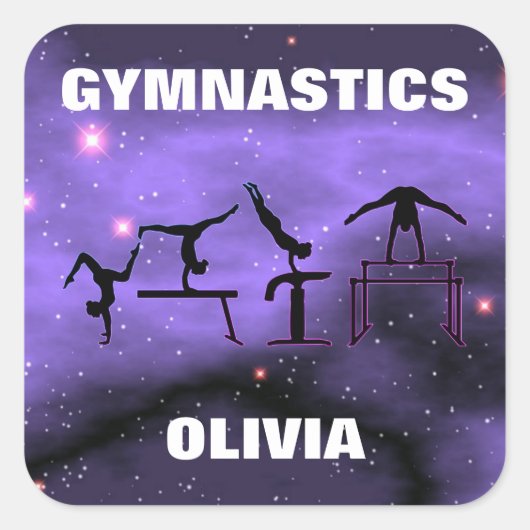 Girls Gymnastik Events Stickers (Vorderseite)