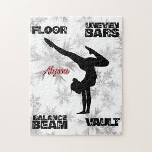 Girls Gymnastik Floor, Bars, Beam, Vault Winter Puzzle