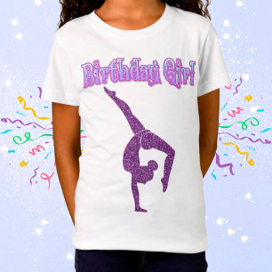 Girls Gymnastik Geburtstags Girl T - Shirt