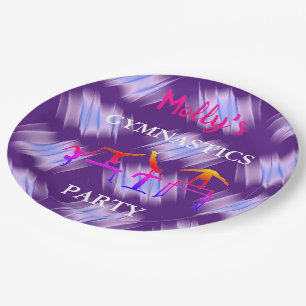 Girls Gymnastik Geburtstagsparty Custom Set of Pappteller