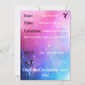 Girls Gymnastik Geburtstagsparty Einladungen (Rückseite)