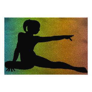 Girls Gymnastik Glitzer Foto Erweiterung