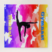 Girls Gymnastik "Gymnast" Rainbow Camouflage Puzzl Puzzle (Horizontal)