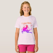 Girls Gymnastik I Liebe Bars Gymnast T - Shirt (Vorne ganz)