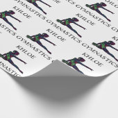 Girls Gymnastik Kunst Geschenkpapier (Ecke)