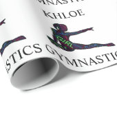 Girls Gymnastik Kunst Geschenkpapier (Rolleneckpunkt)