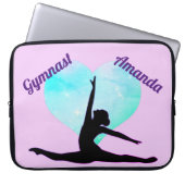 Girls Gymnastik Laptop Sleeve Personalisiert (Vorderseite)
