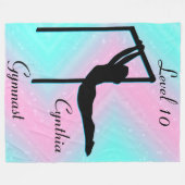 Girls Gymnastik Level 10 Fleece Blanket (Vorderseite (Horizontal))