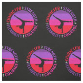 Girls Gymnastik Mindset Quote Stoff (Muster)