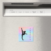 Girls Gymnastik Pastel Magnet (In Situ (Geschirrspüler))