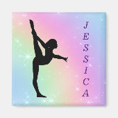 Girls Gymnastik Pastel Magnet (Vorne)