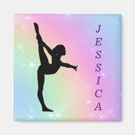 Girls Gymnastik Pastel Magnet (Vorne)