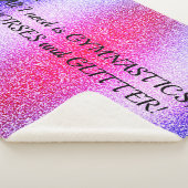 Girls Gymnastik, Pferde, Glitzer Sherpa Blanket Sherpadecke (3/4)