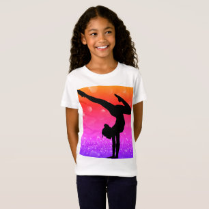 Girls Gymnastik Rainbow Gymnast T - Shirt