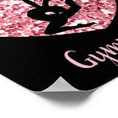 Girls Gymnastik Rose Gold Personalisiert Poster (Ecke)