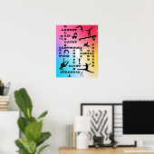 Girls Gymnastik Skills Crosswords Poster (Heimbüro)