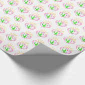 Girls Gymnastik - Sommer Sonnenschein Herz Geschenkpapier (Ecke)