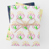 Girls Gymnastik - Sommer Sonnenschein Herz Geschenkpapier Set (Beispiel)