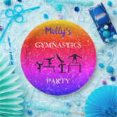 Girls Gymnastik Sparkle Geburtstagsparty Custom Pappteller (Party)