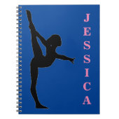 Girls Gymnastik Spiral Foto Notebook Notizblock (Vorderseite)