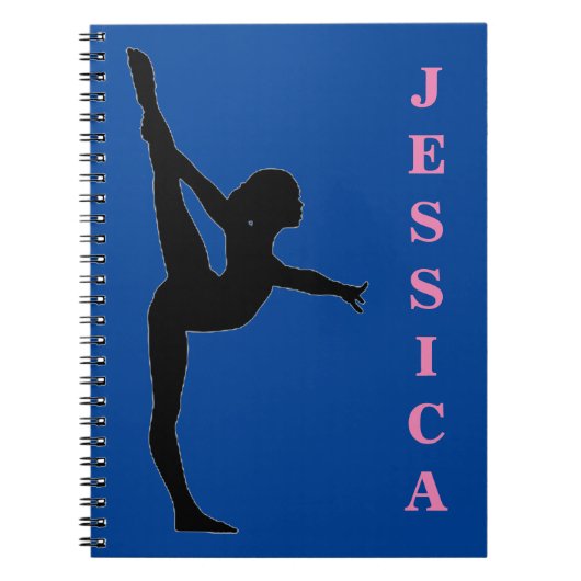 Girls Gymnastik Spiral Foto Notebook Notizblock (Vorderseite)