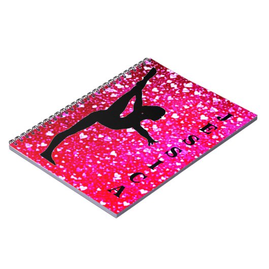 Girls Gymnastik Spiral Foto Notebook Notizblock (Linke Seite)
