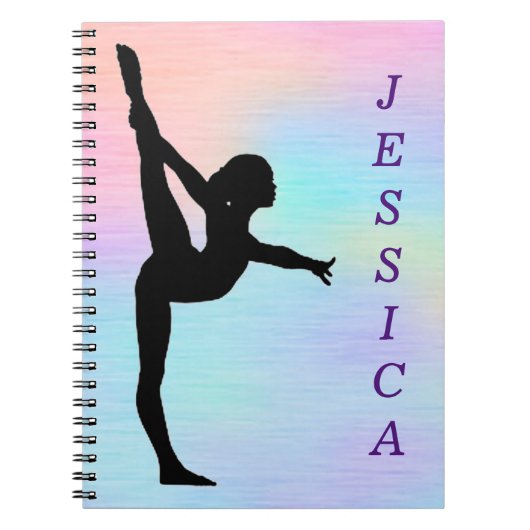 Girls Gymnastik Spiral Foto Notebook Notizblock (Vorderseite)
