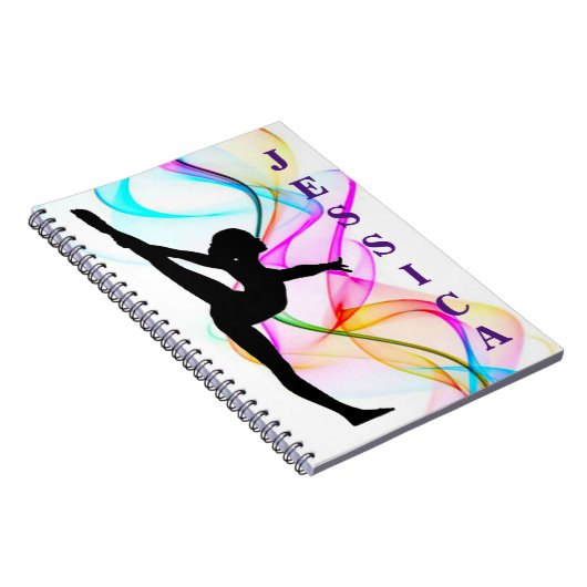 Girls Gymnastik Spiral Wirbel Foto Notebook Notizblock (Rechte Seite)