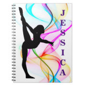 Girls Gymnastik Spiral Wirbel Foto Notebook Notizblock (Vorderseite)