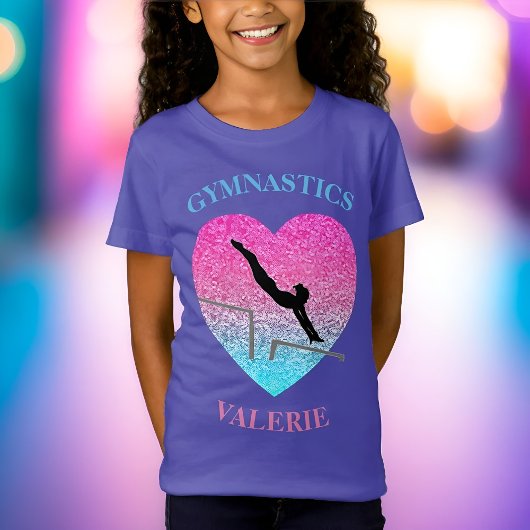 Girls Gymnastik T - Shirt für Gymnast - Ungedeckte