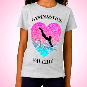 Girls Gymnastik T - Shirt für Gymnast - Ungedeckte