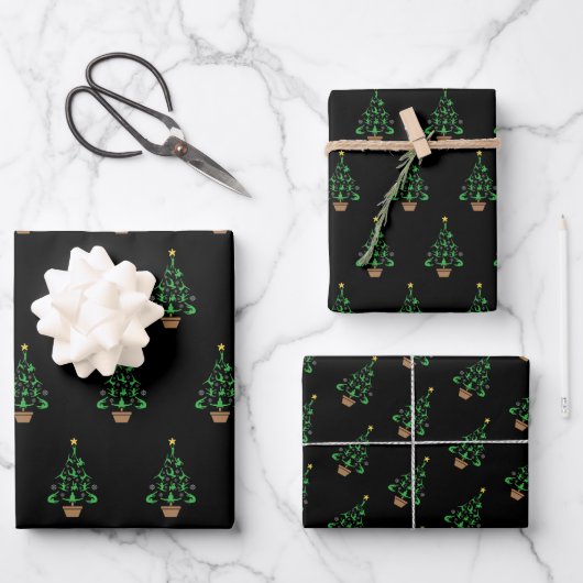 Girls Gymnastik Weihnachtsbaum Geschenkpapier Set (Vorderseite)