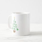 Girls Gymnastik Weihnachtsbaum Kaffeetasse (Vorderseite Links)