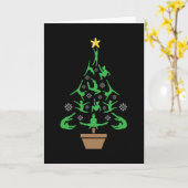 Girls Gymnastik Weihnachtsbaum Karte (Gelbe Blume)