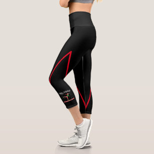 Girls Gymnastik Weihnachtself Capri Leggings