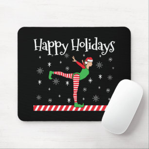 Girls Gymnastik Weihnachtself Mousepad