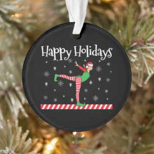 Girls Gymnastik Weihnachtself Ornament